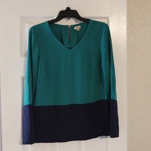 NWOT color block blouse